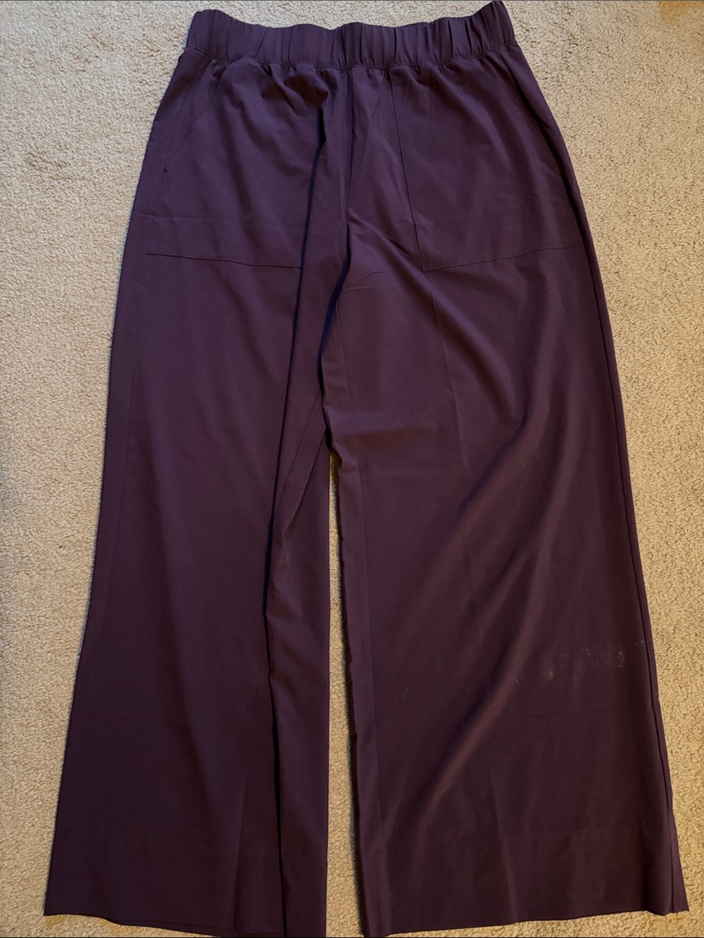 Beyond Yoga Wide-Leg Pull-On Pants in Plum